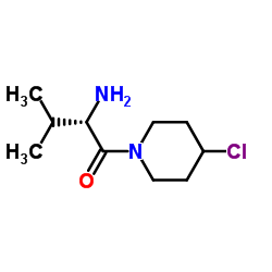 (2S)-2-Amino-1-(4-chloro-1-piperidinyl)-3-methyl-1-butanone结构式