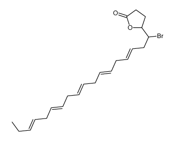 5-(1-bromooctadeca-3,6,9,12,15-pentaenyl)oxolan-2-one Structure