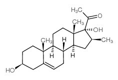 17Α-羟基-16Β-甲基孕烯醇结构式