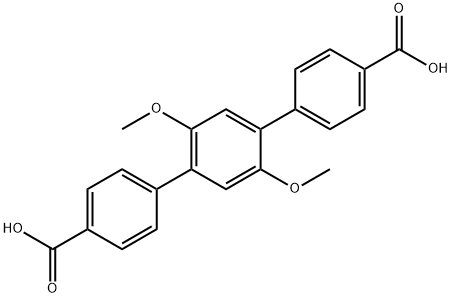 2',5'-二甲氧基[1,1':4',1''-三联苯]-4,4''-二羧酸结构式