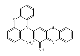 3-(1-aminophenothiazin-10-ium-10-ylidene)phenothiazin-1-amine结构式