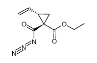 ethyl (1S,2S)-1-(azidocarbonyl)-2-vinylcyclopropane-1-carboxylate结构式