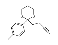 3-(2-p-tolyl-1,3-dithiane-2-yl)propanenitrile Structure