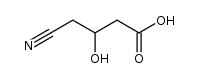 4-cyano-3-hydroxybutanoic acid Structure
