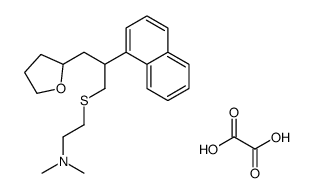 dimethyl-[2-[2-naphthalen-1-yl-3-(oxolan-2-yl)propyl]sulfanylethyl]azanium,2-hydroxy-2-oxoacetate结构式