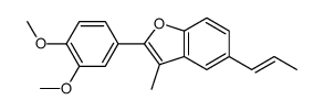 2-(3,4-dimethoxyphenyl)-3-methyl-5-prop-1-enyl-1-benzofuran Structure
