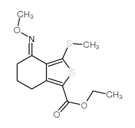ethyl 4-(methoxyimino)-3-(methylthio)-4,5,6,7-tetrahydrobenzo[c]thiophene-1-carboxylate Structure