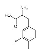3-氟-4-甲基-DL-苯丙氨酸结构式