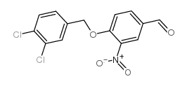 4-(3,4-二氯苄氧基)-3-硝基苯甲醛结构式