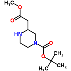 N-4-BOC-2-哌嗪乙酸 甲基 酯结构式