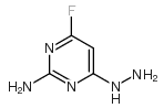 2-AMINO-6-FLUORO-4-HYDRAZINOPYRIMIDINE structure