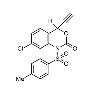 7-Chloro-4-ethynyl-1,4-dihydro-1-[(4-methylphenyl)sulfonyl]-2H-3,1-benzoxazin-2-one Structure