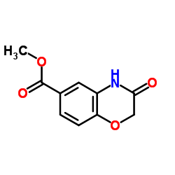 3-氧代-3,4-二氢-2H-1,4-苯并噁嗪-6-甲酸甲酯结构式