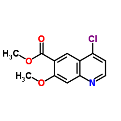 4-氯-7-甲氧基喹啉-6-羧酸甲酯结构式