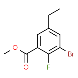 Methyl 3-bromo-5-ethyl-2-fluorobenzoate structure