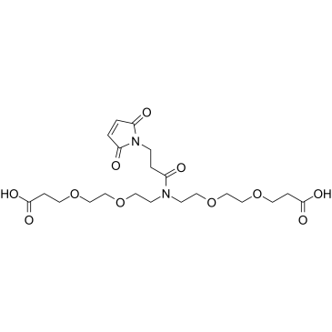 N-Mal-N-bis(PEG2-acid)结构式