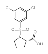 N-(3,5-二氯苯磺酰基)-l-脯氨酸结构式
