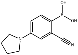 2-Cyano-4-(pyrrolidino)phenylboronic acid Structure