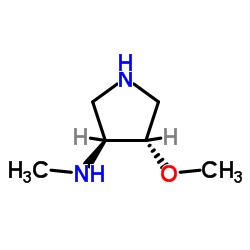 (3S,4S)-4-甲氧基-N-甲基-3-吡咯烷胺结构式