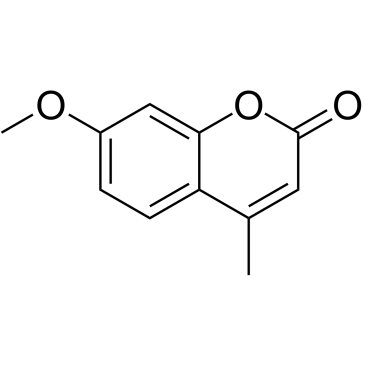 7-甲氧基-4-甲基香豆素结构式