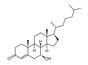 7β-羟基-4-胆甾-3-酮结构式