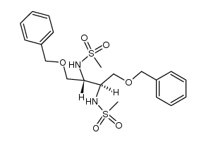 meso-1,4-Dibenzyloxy-2,3-dimethan-sulfonamidobutan Structure