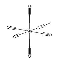 (acetonitrile)pentacarbonylmanganese(I) cation结构式