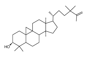 24,24-Dimethyl-9β,19-cyclo-5α-lanost-25-en-3β-ol结构式