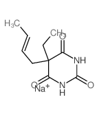 2,4,6(1H,3H,5H)-Pyrimidinetrione,5-(2-buten-1-yl)-5-ethyl-, sodium salt (1:1)结构式