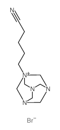 3,5,7-Triaza-1-azoniatricyclo[3.3.1.13,7]decane, 1-(4-cyanobutyl)-, bromide (1:1) Structure