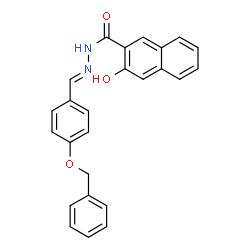 N'-[4-(benzyloxy)benzylidene]-3-hydroxy-2-naphthohydrazide结构式