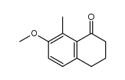 7-甲氧基-8-甲基-3,4-二氢萘-1(2H)-酮结构式