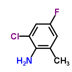 2-氯-4-氟-6-甲基苯胺结构式