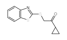 2-(1,3-benzothiazol-2-ylsulfanyl)-1-cyclopropylethanone结构式