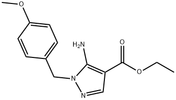 5-氨基-1-(4-甲氧基苄基)-1H-吡唑-4-羧酸乙酯结构式
