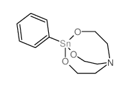 2,8,9-Trioxa-5-aza-1-stannabicyclo[3.3.3]undecane,1-phenyl- Structure