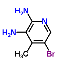 2,3-二氨基-5-溴-4-甲基吡啶结构式