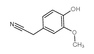 3-甲氧基-4-羟基苯乙腈结构式