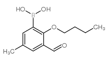 2-Butoxy-3-formyl-5-methylphenylboronic acid Structure