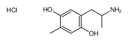 2-(2-aminopropyl)-5-methylbenzene-1,4-diol,hydrochloride Structure