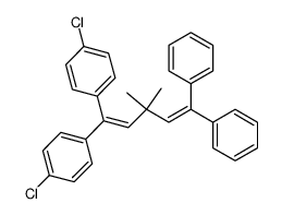 1,1-bis(p-chlorophenyl)-3,3-dimethyl-5,5-diphenyl-1,4-pentadiene结构式