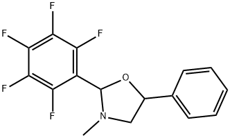 3-Methyl-2-(pentafluorophenyl)-5-phenyloxazolidine structure