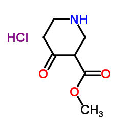 4-哌啶酮-3-羧酸甲酯盐酸盐结构式