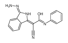 2-cyano-2-(3-hydrazinylisoindol-1-ylidene)-N-phenylacetamide Structure