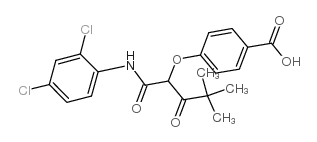2-(4-羧基苯氧基)-2-新戊酰基-2,4-二氯乙酰苯胺结构式