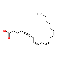 (8Z,11Z,14Z)-8,11,14-Icosatrien-5-ynoic acid Structure