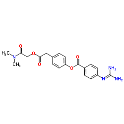 [4-[2-[2-(dimethylamino)-2-oxoethoxy]-2-oxoethyl]phenyl] 4-(diaminomethylideneamino)benzoate structure
