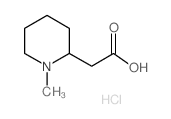 2-(1-methylpiperidin-2-yl)acetic acid,hydrochloride Structure