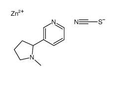 zinc,3-(1-methylpyrrolidin-2-yl)pyridine,dithiocyanate Structure