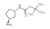 (1s,3s)-3-氨基环戊基氨基甲酸叔丁酯结构式